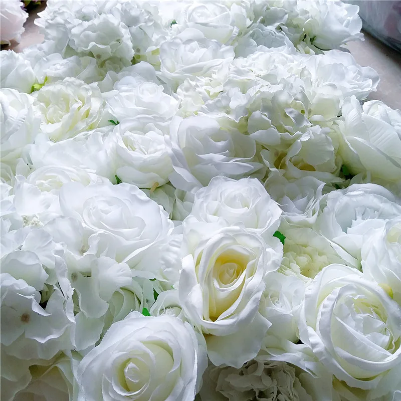 SPR высокое качество белый цвет слоновой кости 24 шт/партия цветок стены свадьба фон искусственный цветок вечерние список мероприятий бегун центральный