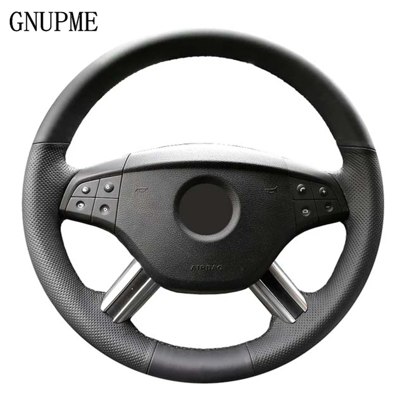 

GNUPME Artificial Leather Black Steering Wheel Cover for Mercedes Benz M-Class GL-Class GL450 2006-2009 ML350 ML500 2005 2006