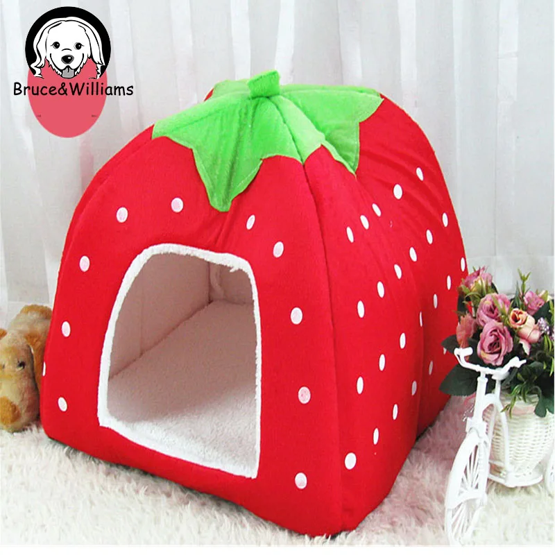 Strawberry Dog House Bed Strawberry Dog House Bed