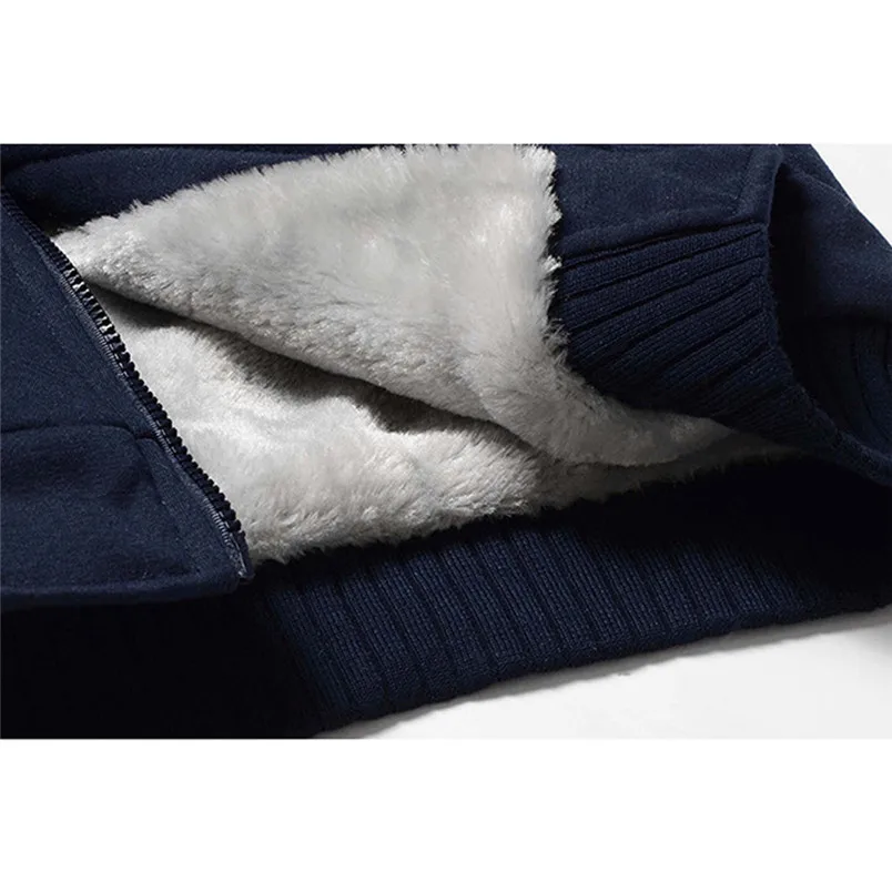 Fashion Men's Winter Sportswear M-5XL Hoodie Winter Warm Fleece Zipper Sweater Hiking Jacket Outwear new arrival #4n25 (5)