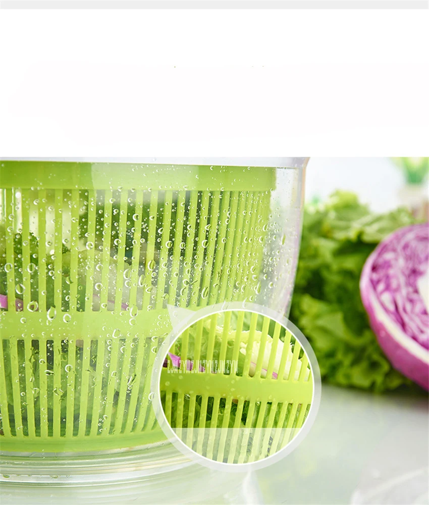 Домашний салат осушитель для мытья овощей корзина для слива фруктов в воду оригинальные кухонные принадлежности сушилка HK-295 абс пластик материал