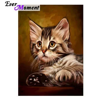 

Ever Moment Diamond Painting Cat Sharp Claws Picture Of Rhinestone 5D DIY Decoration Diamond Embroidery Full Square 3F1254