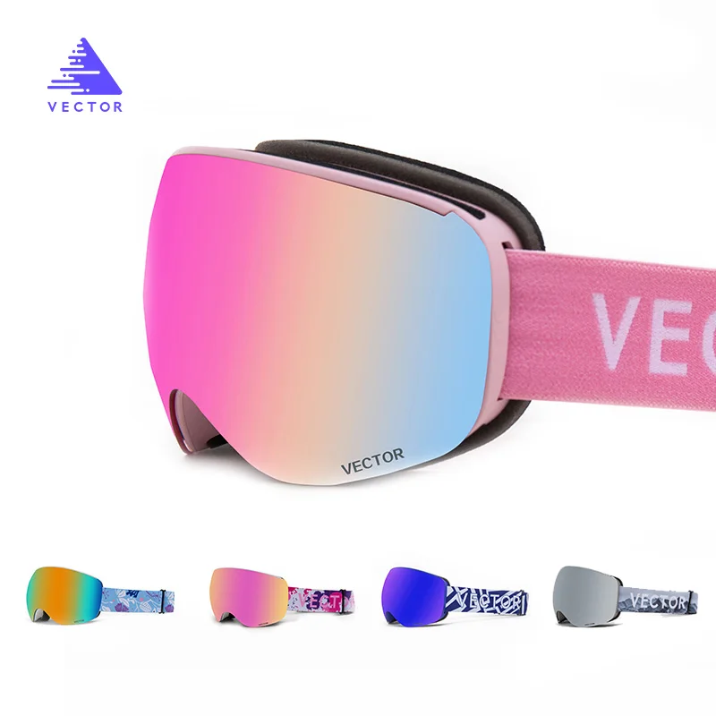 ناقلات المغناطيسي تزلج نظارات UV400 حماية مكافحة الضباب على الجليد نظارات التزلج للرجال النساء على الجليد نظارات التزلج الثلوج نظارات