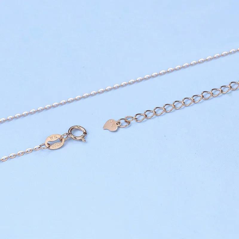 Lo Paulina минималистское женское ожерелье Аутентичное Серебро 925 O форма звено цепи ожерелье розовое золото цвет звено цепи ювелирные изделия LPC005