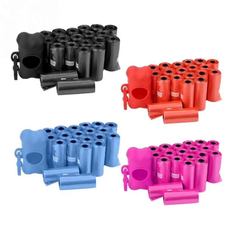 

20 Rolls Pet Dog Bone Shape Trash Bag Plastic Clean Trash Waste Bags Pet Poop Bag Pet Pick Up Pet Products