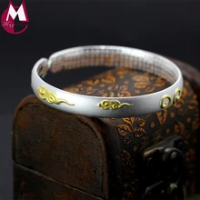 Дизайн браслет для любимой этнические изысканные буддийские браслеты с сутрой сердца золотого цвета облачные браслеты из серебра 999 пробы женские ювелирные изделия SB29