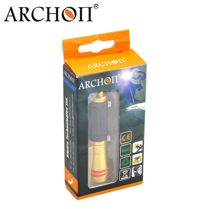 ARCHON D1A мини флэш-светильник XP-E R2 светодиодный светильник для дайвинга Подводный фонарь 50 метров для 1* AAA батареи с зеркалом для дайвинга