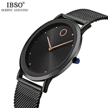 IBSO Mens Watches Top Brand Luxury 7.6MM Ultra-thin Quartz Wristwatches Relojes Hombre 2017 Fashion Watch Men Relogio Masculino