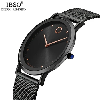 

IBSO Mens Watches Top Brand Luxury 7.6MM Ultra-thin Quartz Wristwatches Relojes Hombre 2019 Fashion Watch Men Relogio Masculino