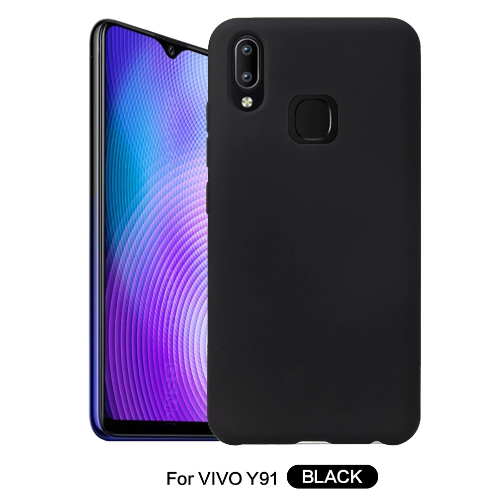 

Luxury Official style Soft Silicone Case For vivo Y91 comfortable Shockproof Back Cover Business Cases Coque