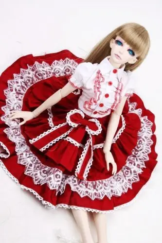 

[wamami] 299# Red Dress/Clothes/Suit 1/3 SD DZ BJD Dollfie