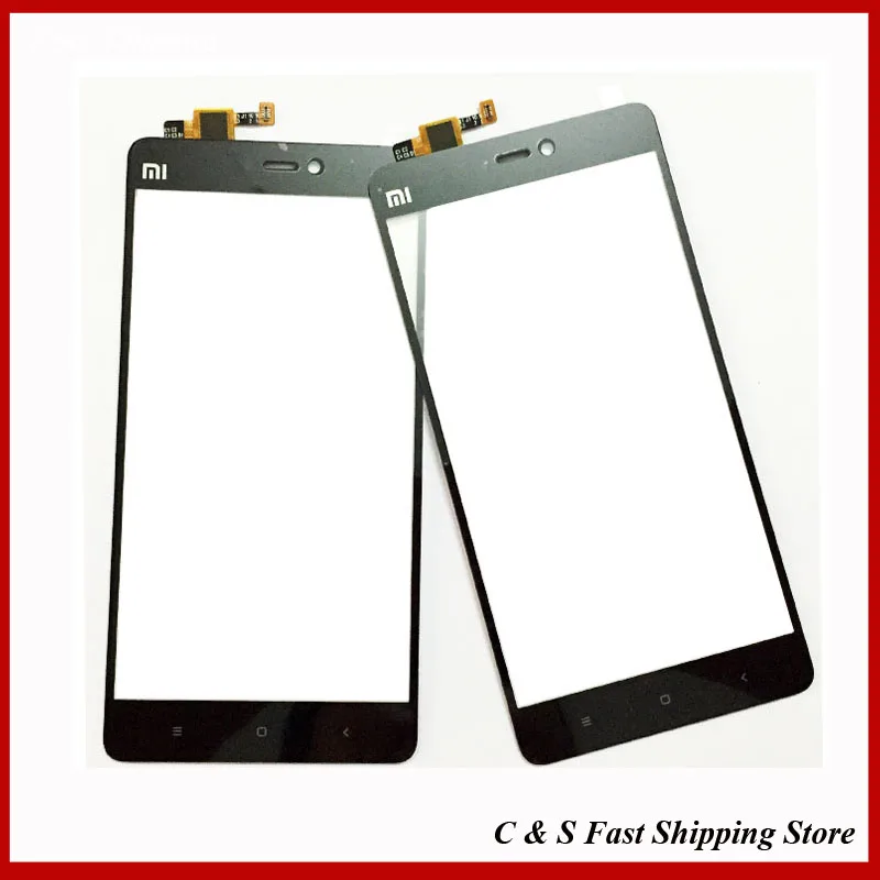 10 Шт./лот. сенсорная Панель Объектива Переднее Стекло Датчик Для Xiaomi Mi4S Mi 4S