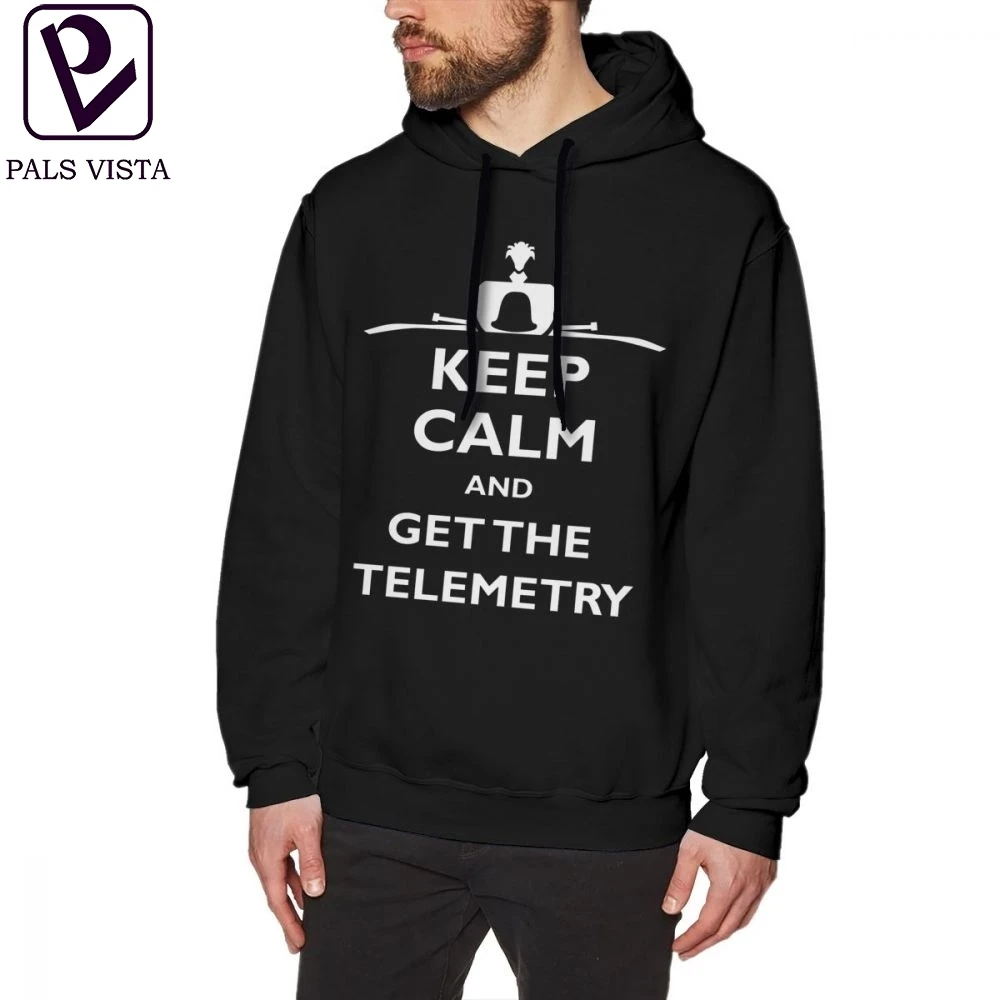 

Falconry Hoodie Keep Calm And Get The Telemetry Hoodies White Long Sleeve Pullover Hoodie Men Loose Casual Cotton Warm Hoodies