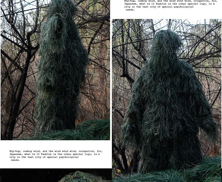 3D камуфляж SWAT костюмы для мужчин охота Ghillie Woodland одежда военная Униформа тактический Снайпер набор Униформа Армия страйкбол форма Одежда