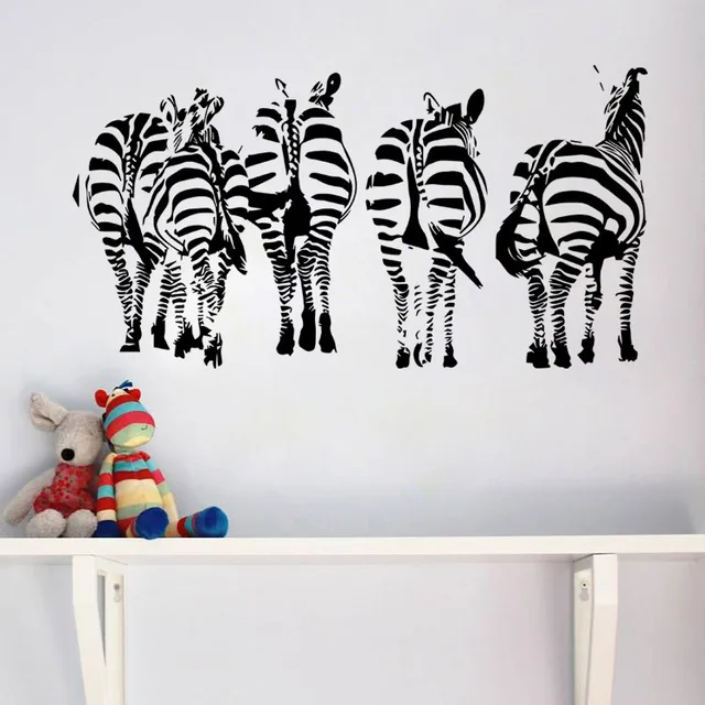 Large size ZOO animals ZEBRA 3D diy PVC wall stickers kids room ... Large size ZOO animals ZEBRA 3D diy PVC wall stickers kids room ...