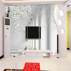 Гостиная Вишневый цветок 3D ТВ фон стены профессионального производства Настенные обои ручной работы плакат фото стены
