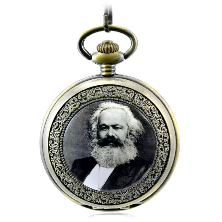 Relógio de Bolso Relógios para Mulheres dos Homens Colar de Pingente de Retro do Presente da Lembrança Grande Homem Marx Antique Skeleton Mechanical Vento Mão Fob