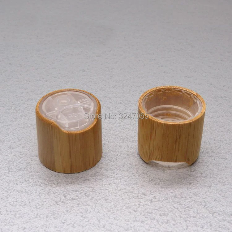 10pcs50pcs100pcs 24/410 натуральный бамбук Крышка для косметической бутылки с тонером