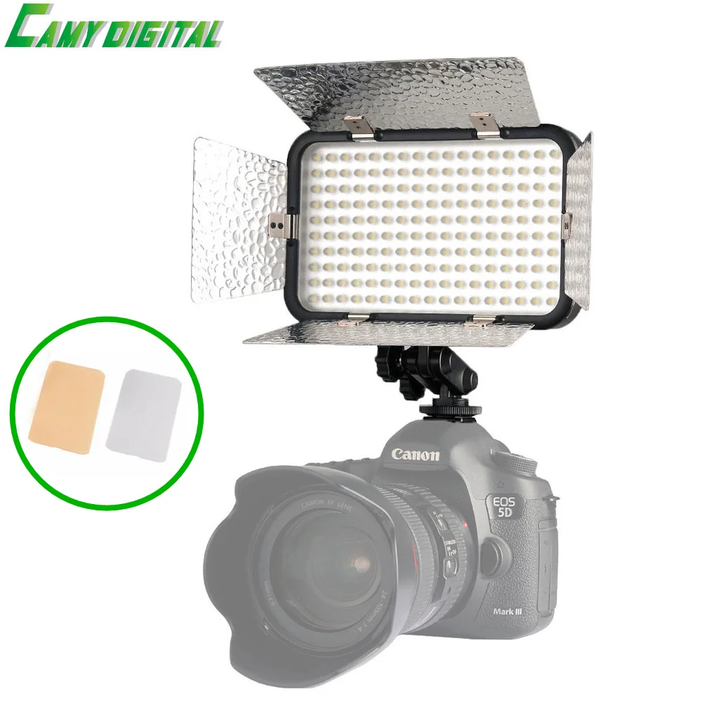 

Godox LED170II Hot Shoe Mount Continuous Portable Video LED Panel Lights for DSLR DV Camera Color Temperature 5500-6500K