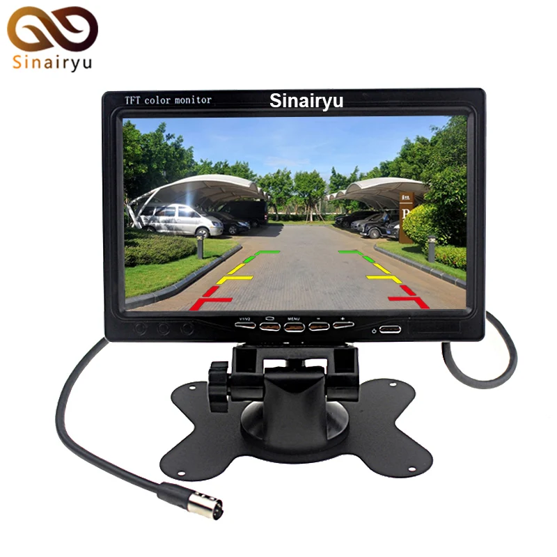 

HD 7" LCD TFT Screen Car Parking Monitor Video Camera Monitors With 2 Video RCA Input 7 Inch Parking Assistance Monitor