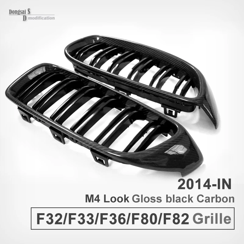 F32 F33 углеродное волокно Передняя почек гриль Замена M4 стиль решетка для BMW M4 F82 M3 F80 M4 F83 fit+ 428i 420i 435i