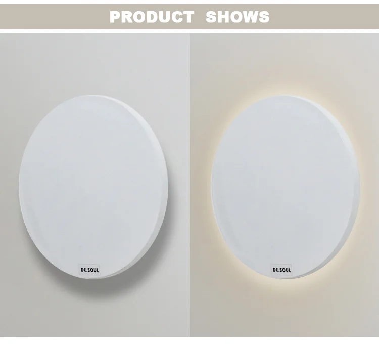 DE.SOUL Wall Lamps Round LED  Modern Loft Wall Sconce Nordic Balcony Wall Lamp White LED Aluminum Bedside Sconce (5)