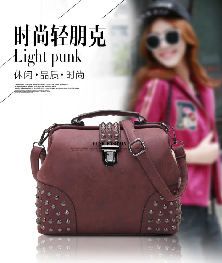 do sexo feminino Bolsa de Ombro Rebite