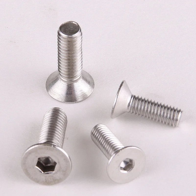 15PCS Authentic 304 Stainless Steel Countersunk Head Allen Screw Flat