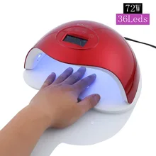 Новейшие солнце 5 плюс 72 Вт УФ светодио дный лампы ногтей сушилка 36 светодио дный s с 10 s 30 s 60 S 99 s таймер автоматического Сенсор для всех ногтей гели