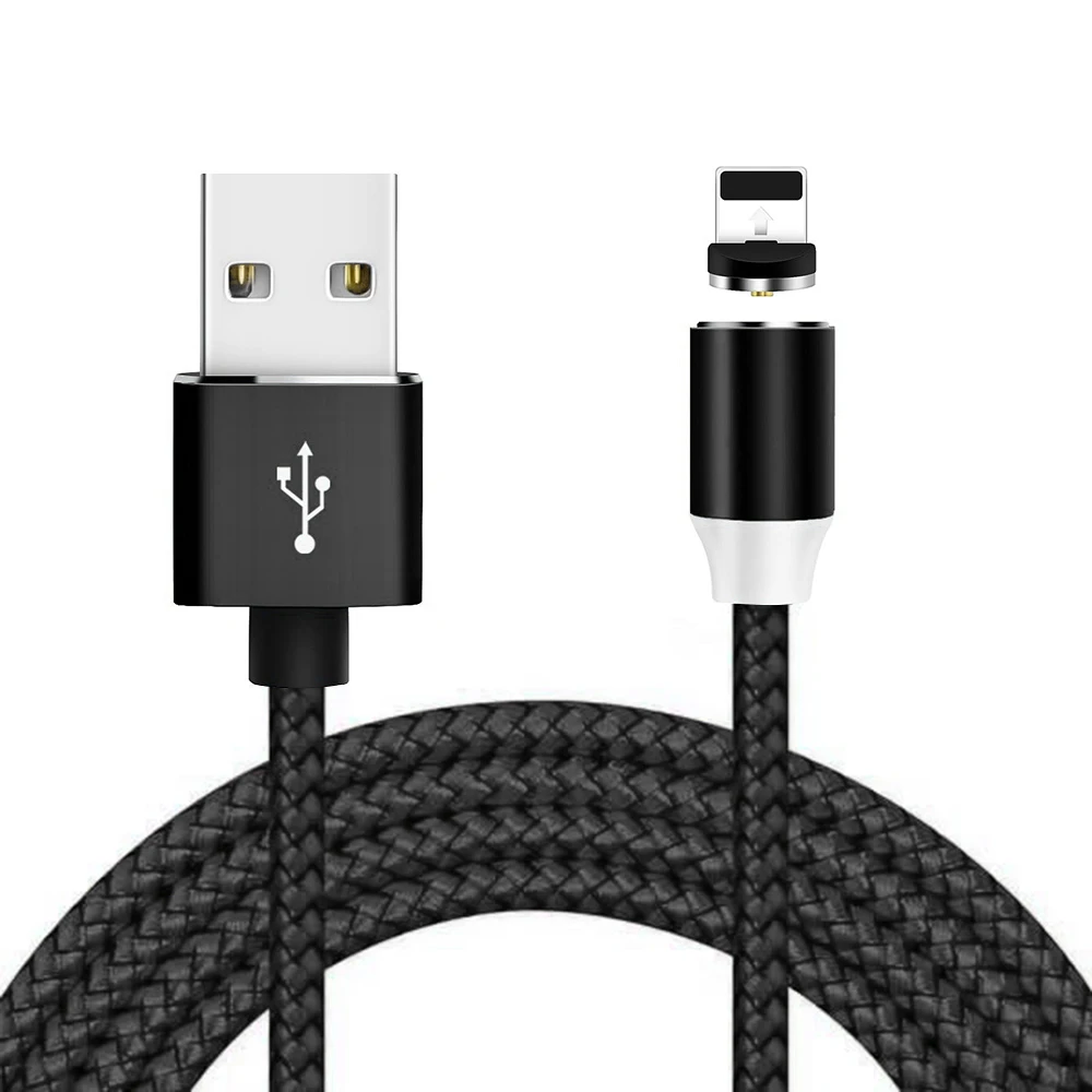 1 м светодиодный магнитный Micro USB кабель для iPhone 6 7 8 X XR XS samsung type C кабель для передачи данных для Xiaomi huawei LG зарядный адаптер - Цвет: for iPhone 06