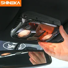 SHINEKA-moldura Interior de coche, cubierta de estilo de fibra de carbono ABS para Ford Mustang 2015 2016