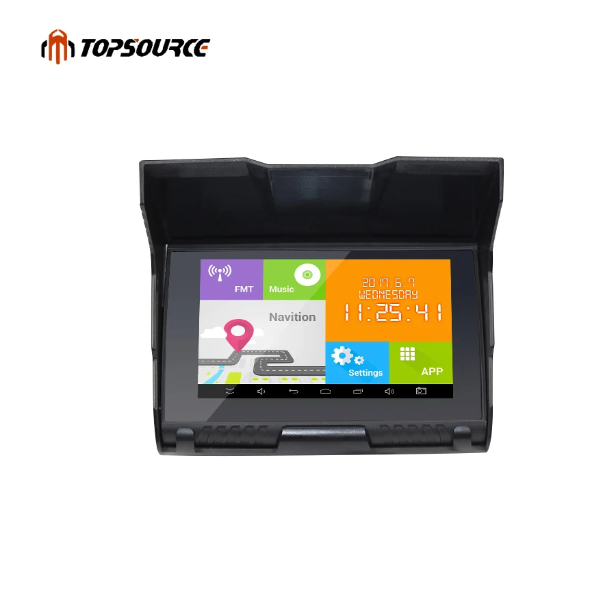 TOPSOURCE 2 IN 1 5" IP67 Waterpoof Motorcycle GPS Navigation Car Gps Navigator Android 4.4.2 WIFI 512M 8GB Bluetooth