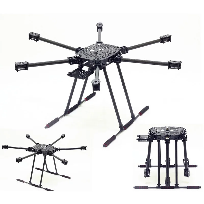 ZD850 Full Carbon Fiber ZD850 850MM Frame Kit with Unflodable Landing Gear Foldable Arm for FPV DIY Aircraft Hexacopter
