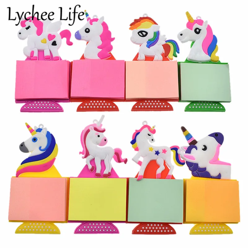 Cute Unicorn Fridge Magnet Colorful Cartoon Animal Sticky Notes Refrigerator Magnetic Sticker DIY Kitchen Home Decor | Дом и сад