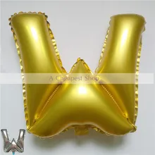 1pcs 16“ Silver/Gold Alphabet “ W “ foil Balloons New Year Birthday party Wedding Decoration love Ballon