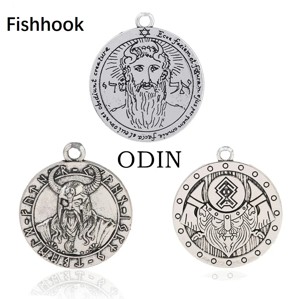 Fishhook Скандинавская мифология Odin сатана символ вечного ружья винтажные Подвески