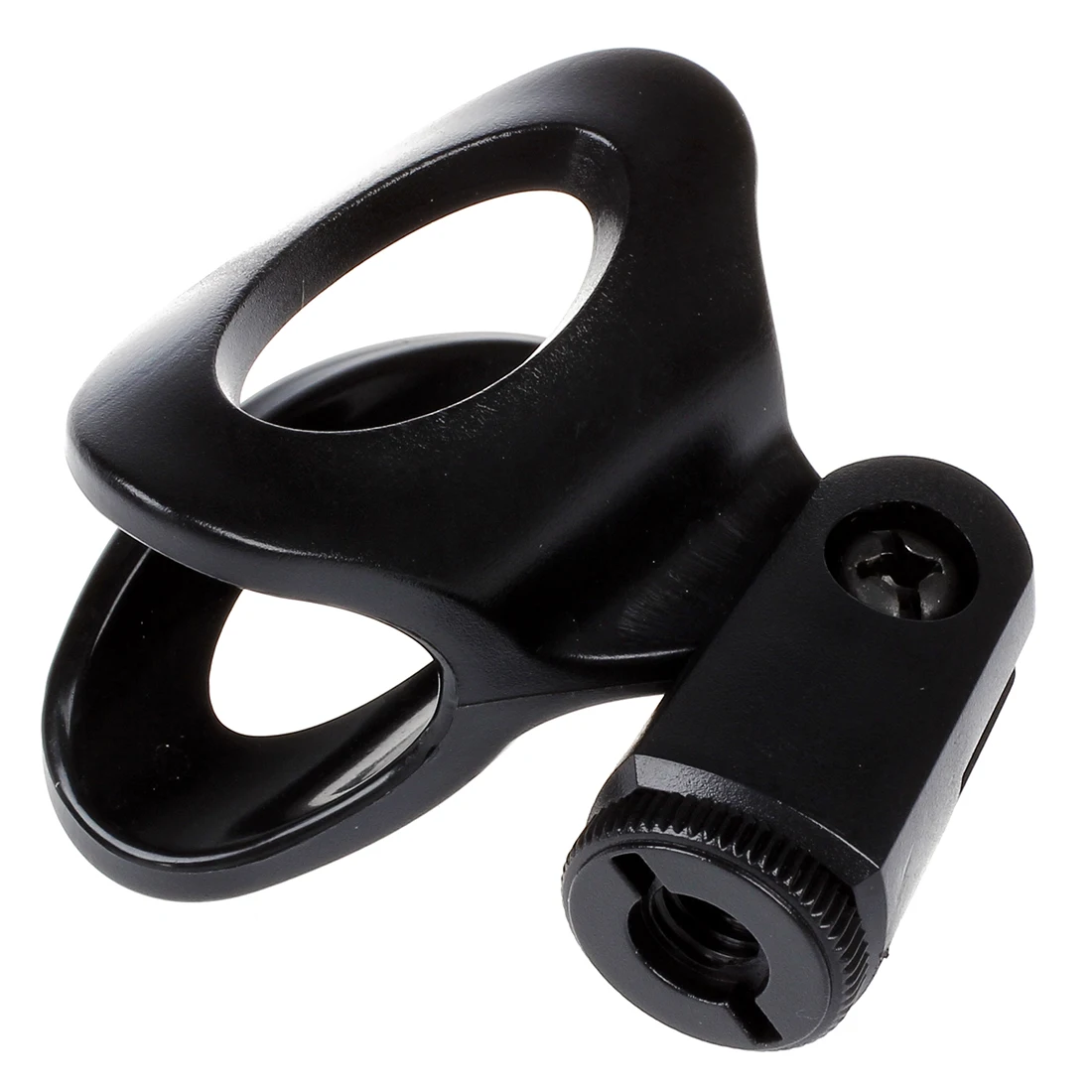 5X Flexible Microphone Mic Stand Accessory Plastic Clamp Clip Holder Mount Black-in Microphones