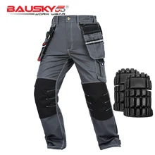 Наколенники для работы мужские повседневные карго рабочие брюки для Ремонтника механика с EVA наколенники мульти карман хлопок ткань B111
