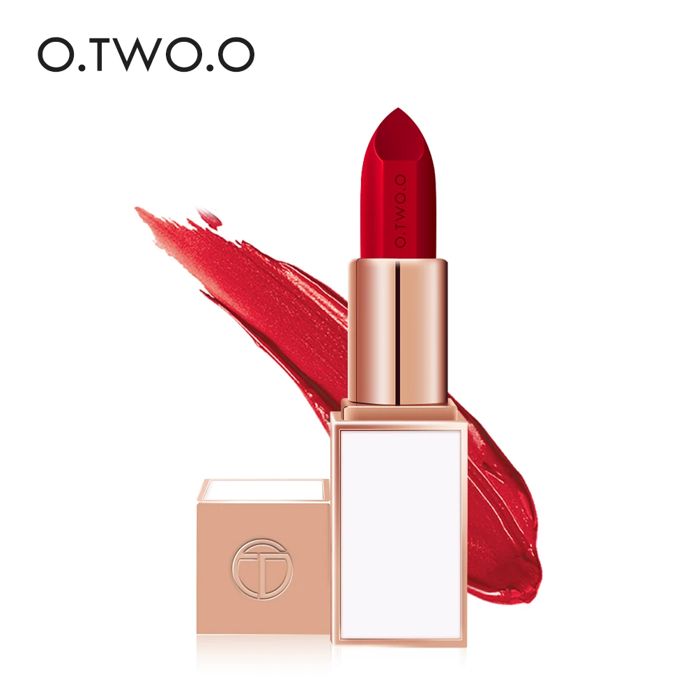 

O.TWO.O Matte Lipstick Waterproof Cosmetics Makeup Maquillajes para mujer Nude Purple Black Rose Lip Batom Kyliejenner Lipsticks