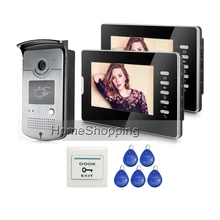 ENVÍO LIBRE NUEVO Cable 7 “Sistema de Videoportero De Intercomunicación 2 Monitor TFT 1 Lector de tarjetas RFID Timbre Timbre Cámara de Toda la venta