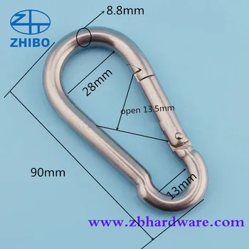 

Multifunctional Stainless Steel Spring Snap Carabiner Quick Link Lock Ring Hook 9*90mm,10pieces per lot.