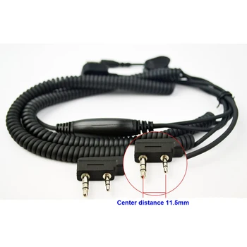 

Vimoto V8 V3 V6 Bluetooth Helmet Headset Special Connention Cable for Kenwood Baofeng UV-5RE Two Way Radio Walkie Talkie