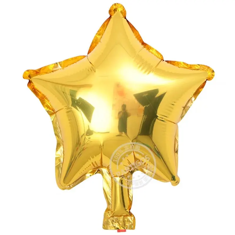 Хит, 10 шт./лот, 10 дюймов, Звездные шары, сердце, пятиточечное сердце, воздушный шар для свадьбы, дня рождения, вечеринок, надувные шары - Цвет: gold star