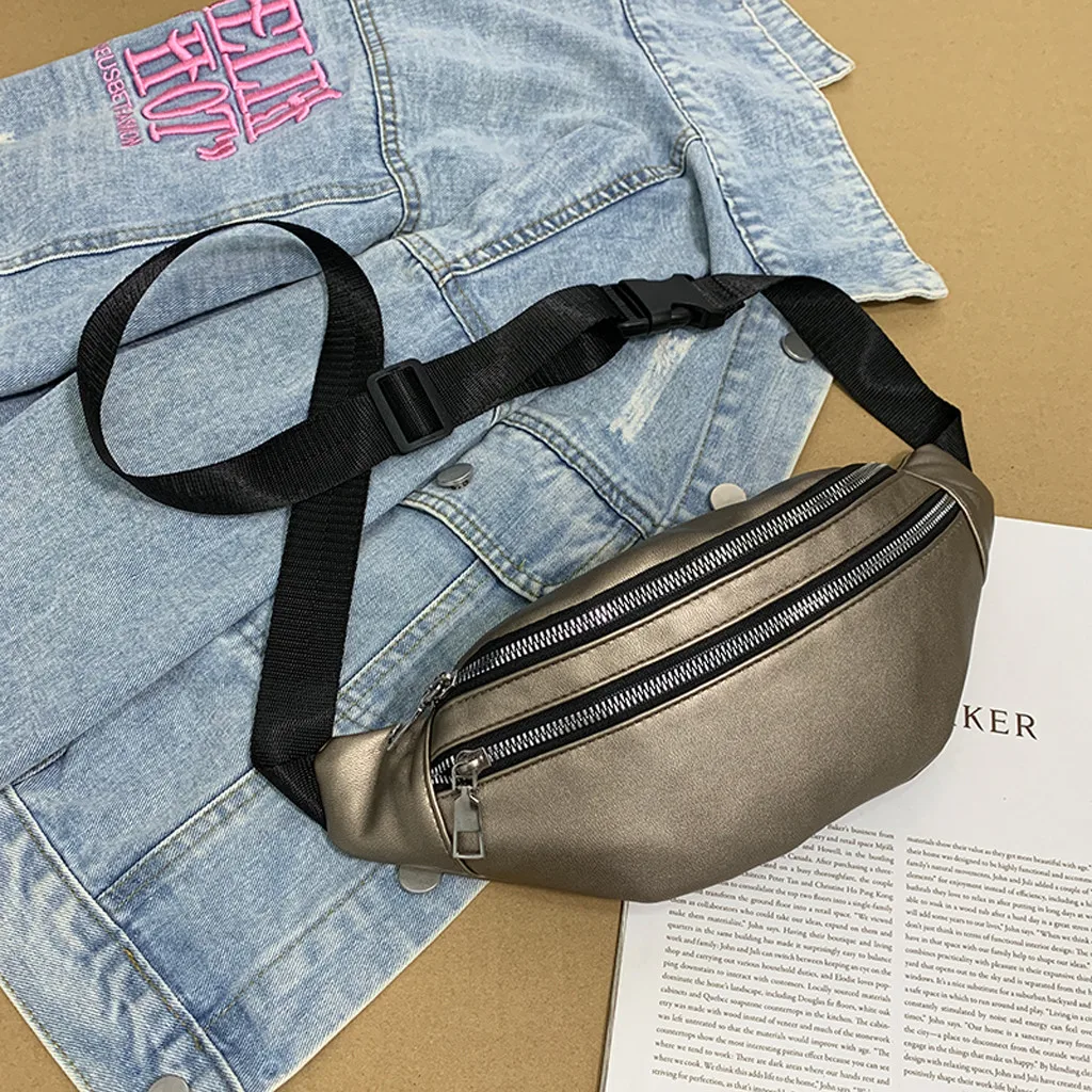 Сумки для женщин новые модные унисекс сумки с двойной молнией кожаные сумки через плечо сумка через плечо нагрудная сумка поясная сумка