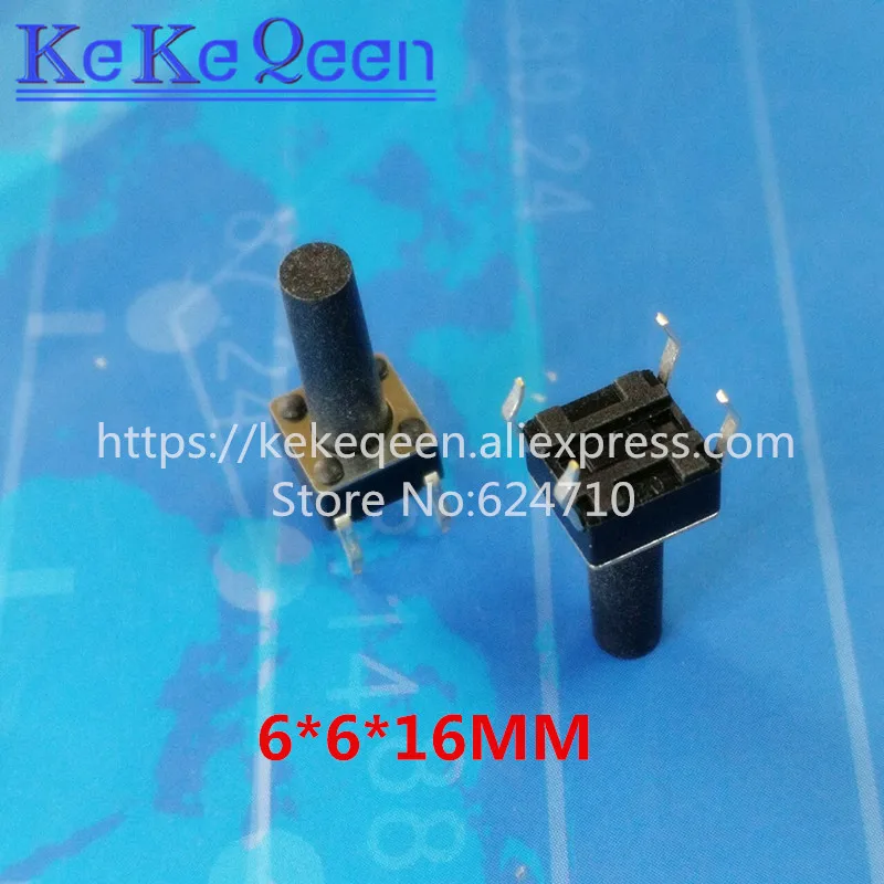 100 шт. кнопочные переключатели 6 х6х16 мм DIP 4 мм|switch push|switch micro switchswitch switch |