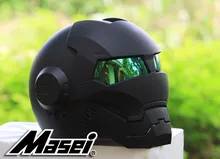 NEW Black MASEI IRONMAN Iron Man casco del motociclo del casco retro mezza casco aperto del fronte del casco 610 ABS casco motocross