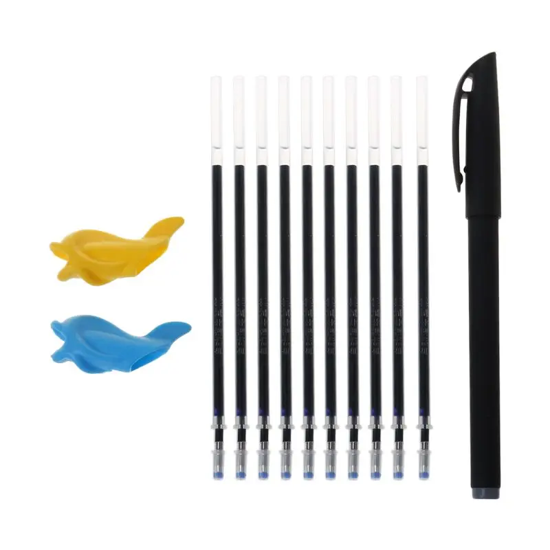 

3 Reusable Groove Calligraphy Copybook English Italic Handwriting Groove Training Pen Refills Hold Tools Set