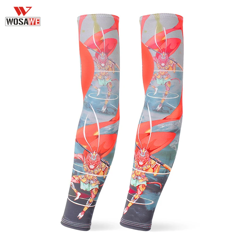 

WOSAWE Motorcycle Anti-Sun Arm Sleeve Durable Scratch-Resistant Sun Protection Driving Riding Arm Sleeve Ice Silk Cuff Sunscreen