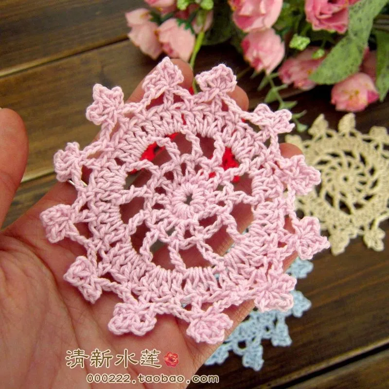 Новое поступление 50 рис/лот хлопок вязание крючком doily подстаканник хлопчатобумажная Подставка для планшета для домашнего декора кружева doilies войлочные коврики