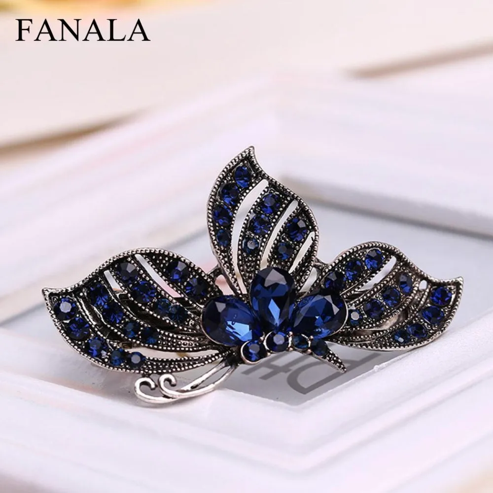 Женская заколка для волос FANALA со стразами и цветочной бабочкой волос|butterfly hair